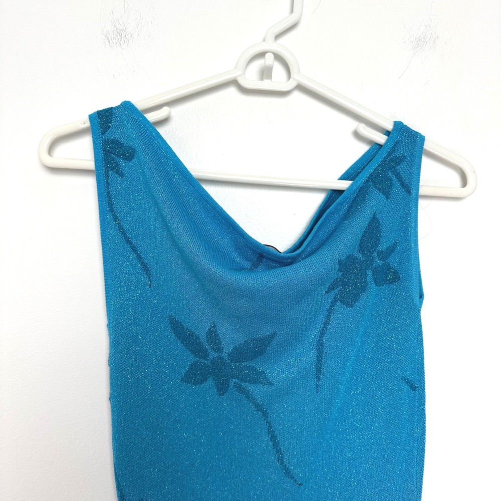 NWT White Fox Forever Dreaming Mini Bodycon Dress Blue Floral XXS - Picture 8 of 15